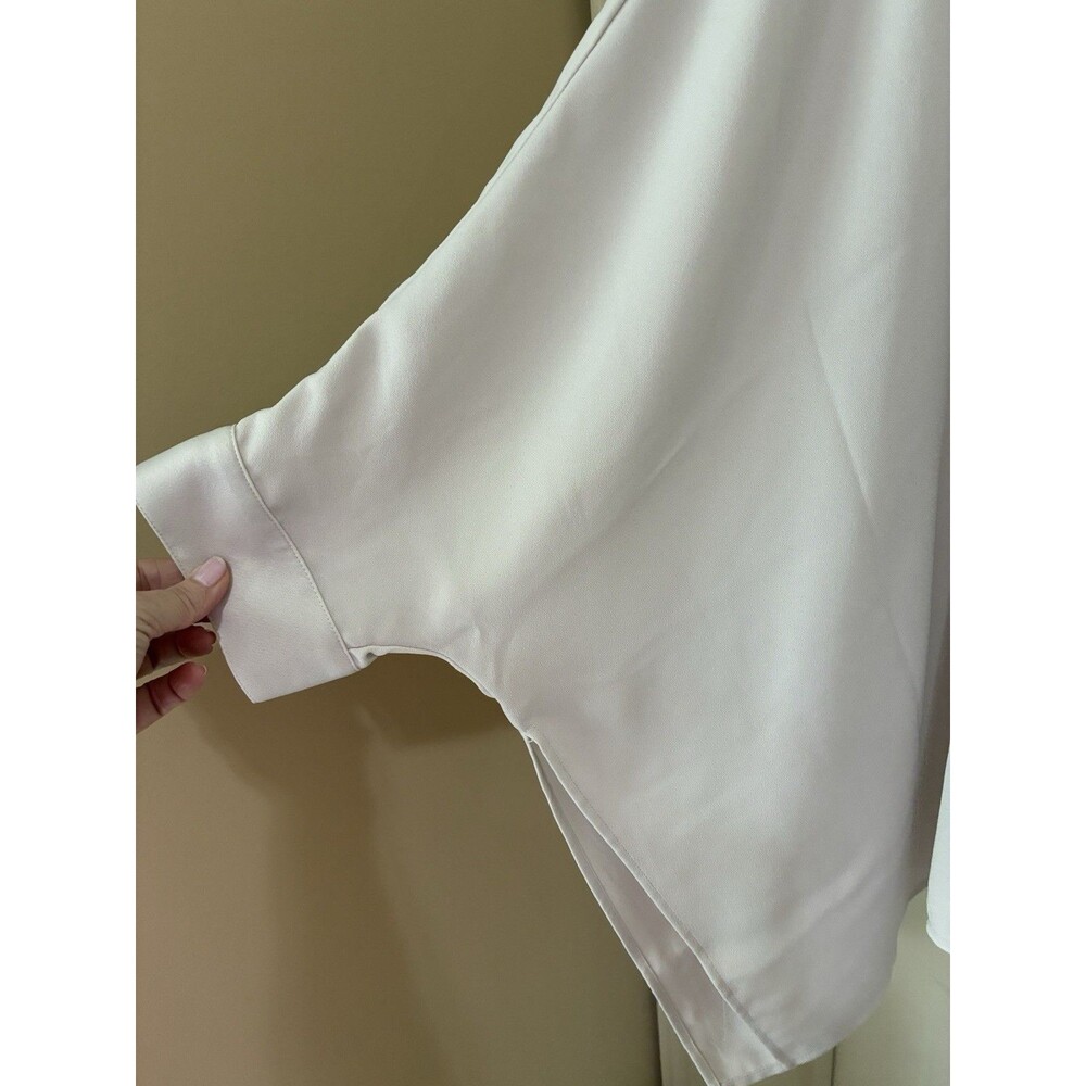 WYNNE LAYERS BLOUSE & PANTS SUIT SIZE LARGE OYSTER COLOR NWT - Picture 3 of 8